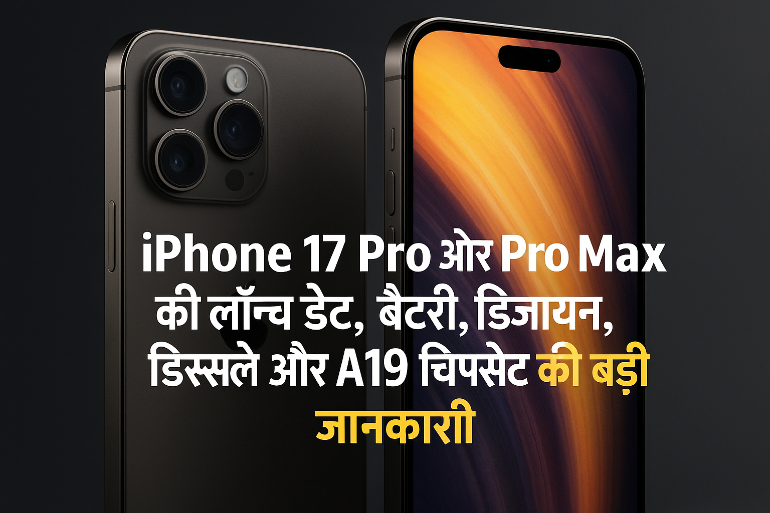 iPhone 17 Pro और Pro Max की लॉन्च डेट, बैटरी, डिजाइन, डिस्प्ले और A19 चिपसेट की बड़ी जानकारी