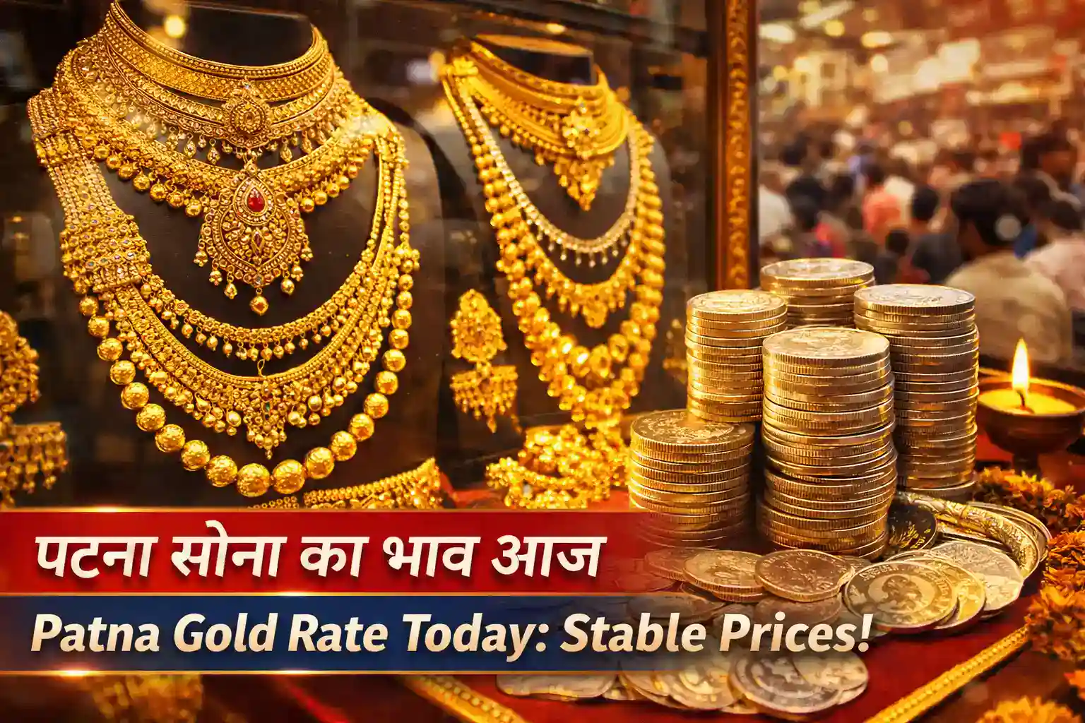 Patna Gold Rate Today: पटना में सोने-चांदी के भाव स्थिर – शादी से पहले खरीदारी का सुनहरा मौका, क्या बढ़ेंगे दाम?