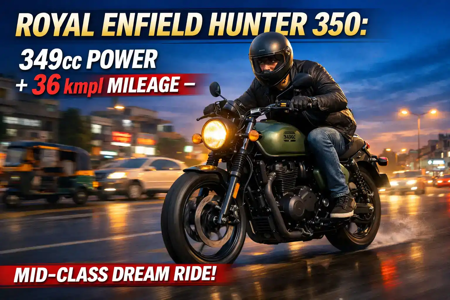 Royal Enfield Hunter 350: मिडल क्लास युवाओं की पहली पसंद, 349cc दमदार इंजन से 36+ kmpl माइलेज और भी बहुत कुछ जानें