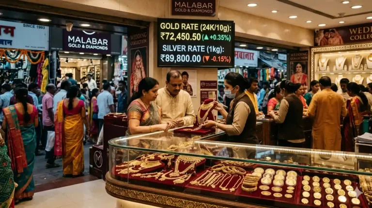 Gold Price Today in India showing latest gold rate update with gold jewellery and coins in market