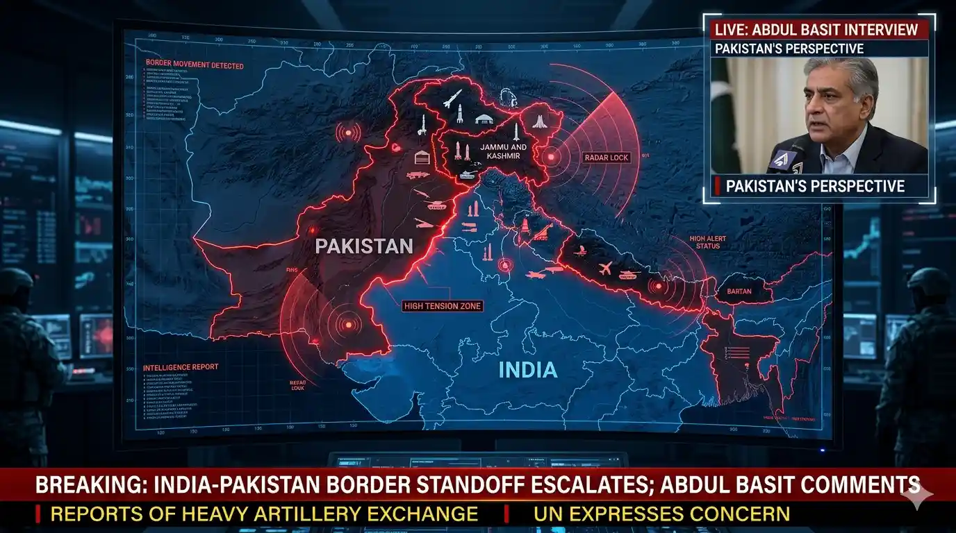 India Pakistan tension warning Abdul Basit interview 2026 map analysis