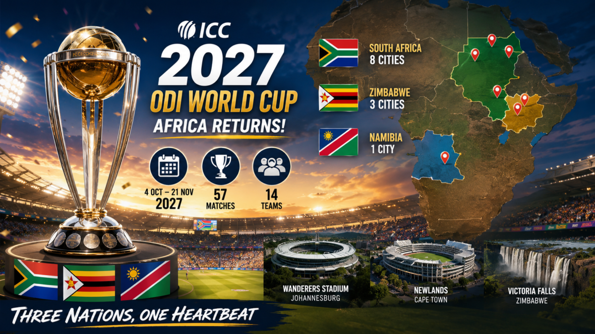 2027 वनडे वर्ल्ड कप मेजबान शहर