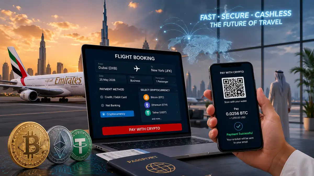 Emirates Flight Booking Crypto Payment Acceptance