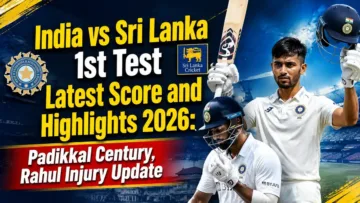 Devdutt Padikkal celebrating century during India vs Sri Lanka 1st Test in Galle