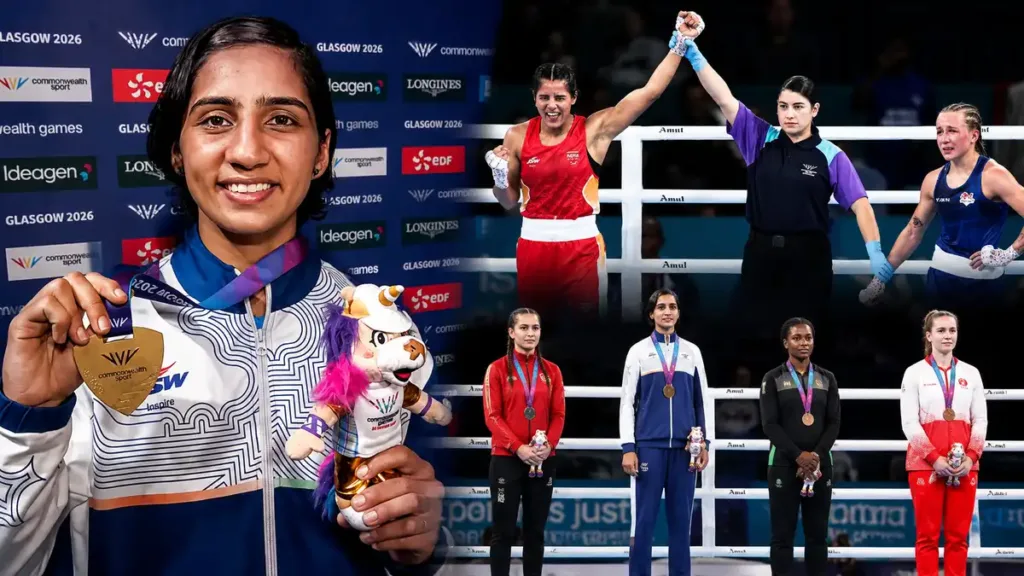 CWG 2026 Boxing में जादुमणि सिंह ने भारत के लिए रजत पदक जीता।
