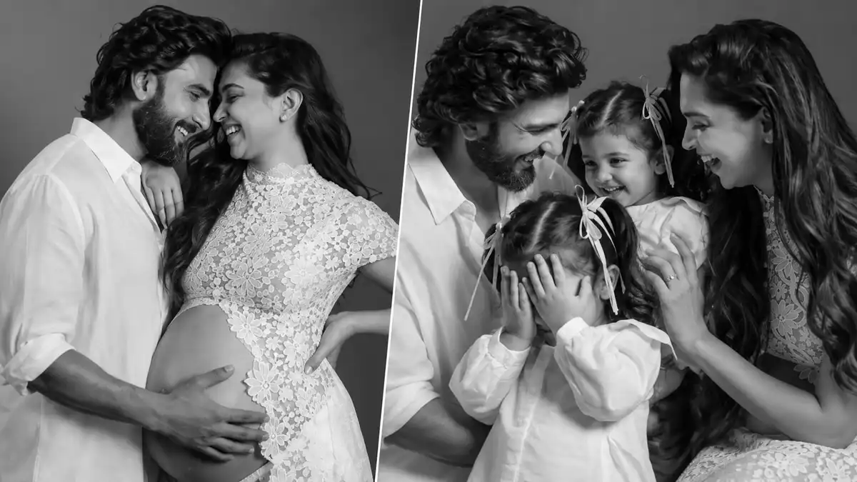 Deepika Padukone और Ranveer Singh की बेटी के जन्म की घोषणा वाली 16:9 तस्वीर, बेबी फुटप्रिंट और परिवार की तस्वीर