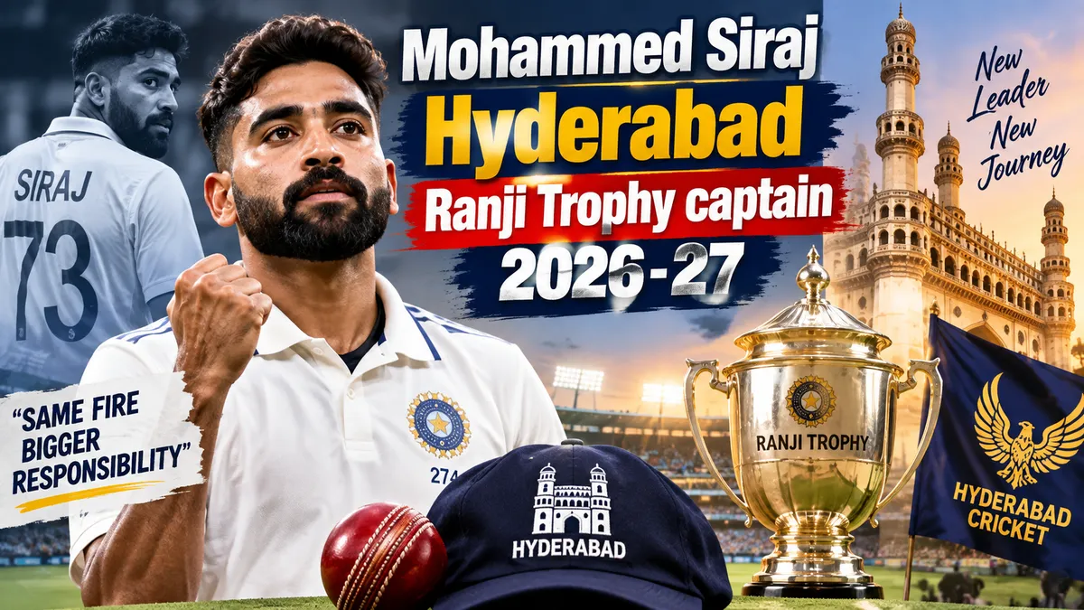 Mohammed Siraj Hyderabad Ranji Trophy captain 2026-27