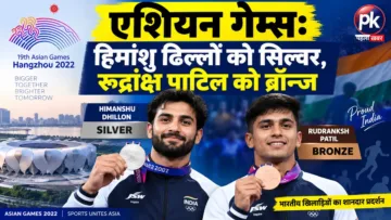 एशियन गेम्स हिमांशु ढिल्लों को सिल्वर, रुद्रांक्ष पाटिल को ब्रॉन्ज
