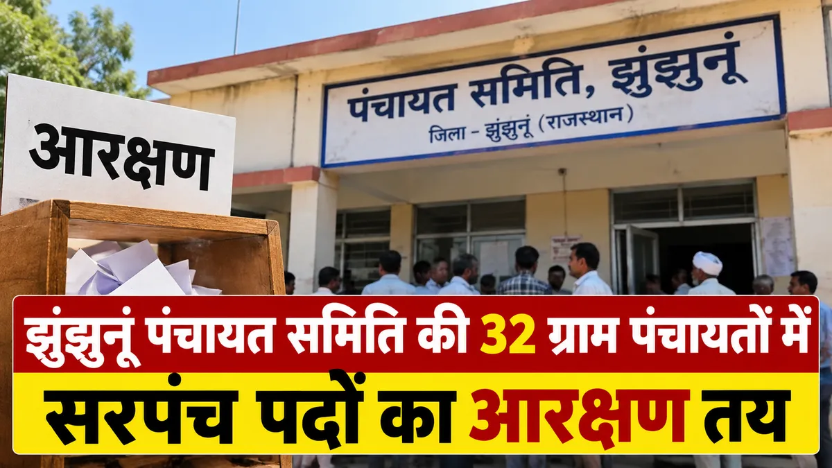 झुंझुनूं पंचायत समिति सरपंच आरक्षण