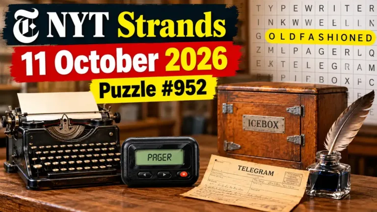 NYT Strands Answers Today 11 October 2026: आज के हिंट, सभी जवाब और Spangram