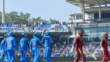 India vs West Indies तीसरे ODI का New Chandigarh क्रिकेट स्टेडियम दृश्य