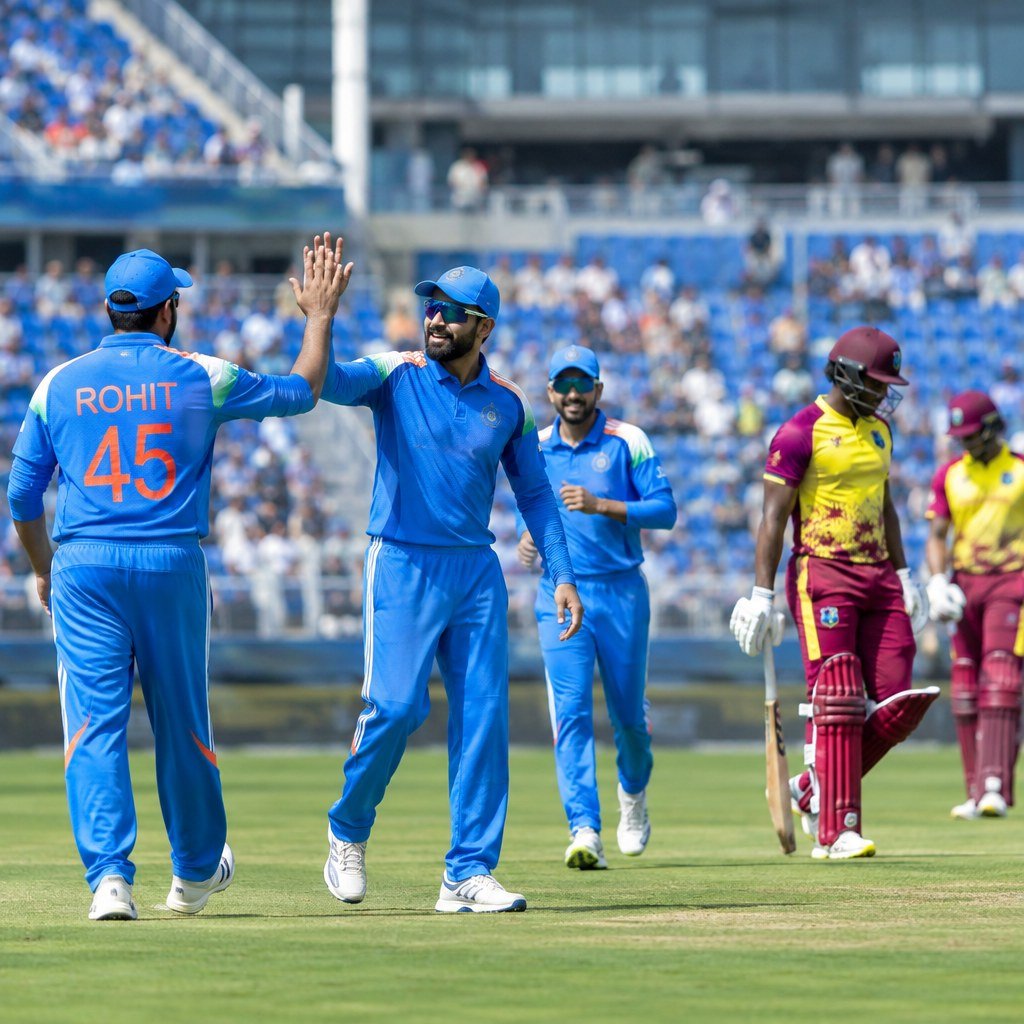 IND vs WI 3rd ODI के लिए क्रिकेट स्टेडियम का मैच-डे दृश्य